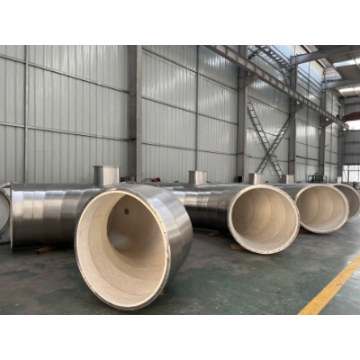 Large diameter ceramic patch composite pipe